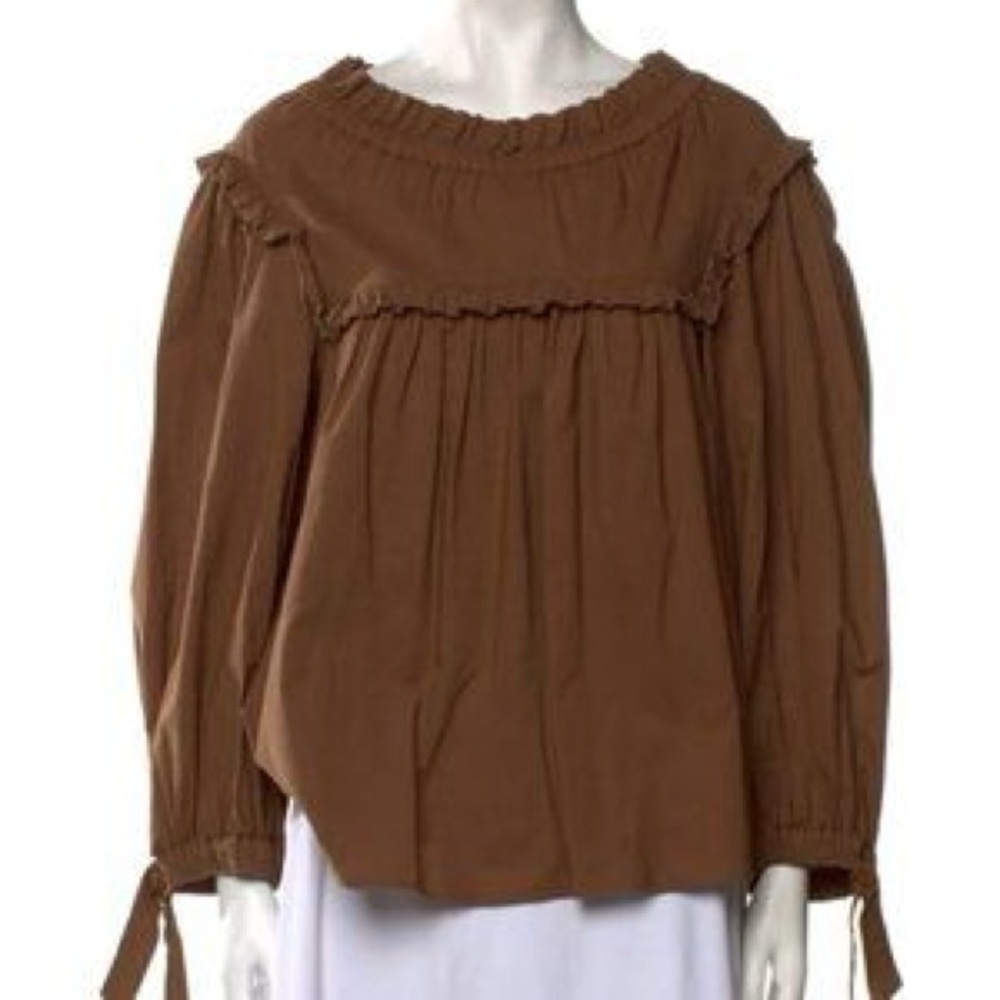 Sea New York caramel brown cotton top, size M